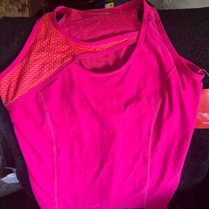 Xersion Fuchsia Tank Top with Mesh Accent